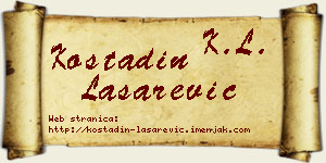 Kostadin Lašarević vizit kartica